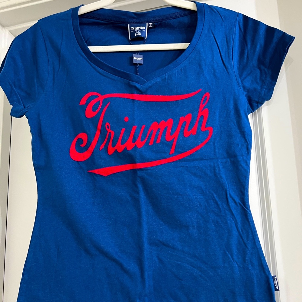 Triumph motorcycle script small shirt